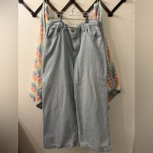 Striped Blue Women's Levi’s cinch baggy 34x31 Jeans